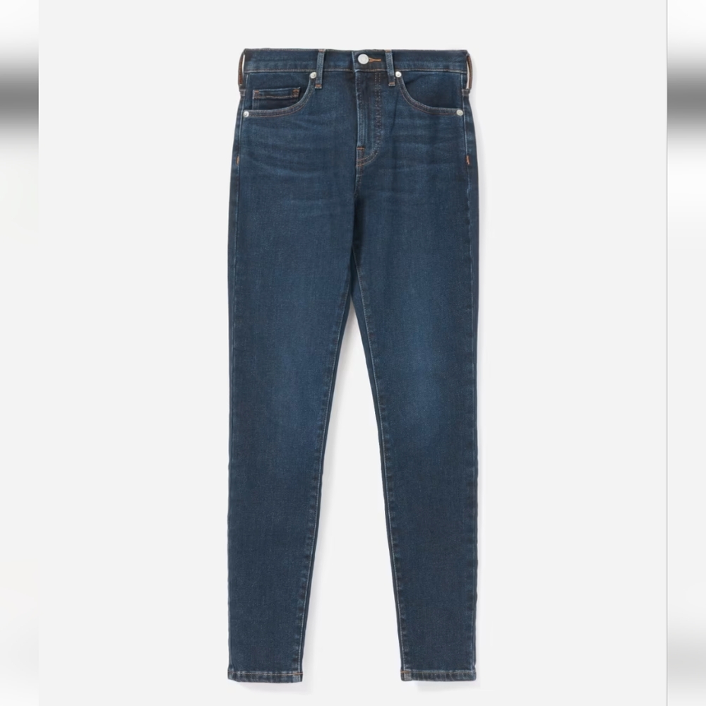Everlane Midrise Dark Wash Skinny Jeans